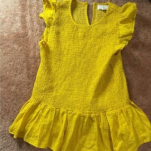 Lost + Wander Mustard Textured Top